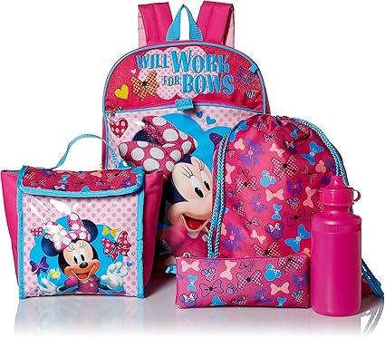 minnie mouse 5 piece backpack