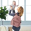 Image 5 - Skip Hop Diaper Bag Backpack: Greenwich Multi-Function Baby Travel Bag with Changing Pad and Stroller Straps, Vegan Leather, Dusty Rose