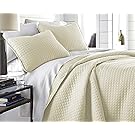 Southshore Fine Linens - Vilano Springs Oversized 3 Piece Quilt Set, Full/Queen, Off White