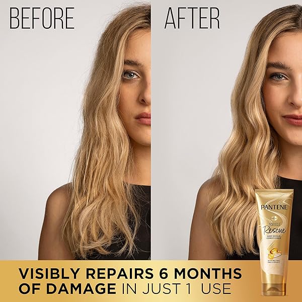 PANTENE MIRACLE RESCUE DEEP CONDITIONER – MELTING PRO-V PEARLS FOR DRY, DAMAGED OR COLOR-TREATED HAIR, SOFTENS AND REPAIRS, 8.0 OZ