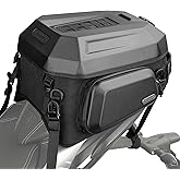 Rhinowalk Motorcycle Tail Bag, Waterproof Hard Shell Rear Seat Bag, 23-35L Expandable Helmet & Luggage Storage for Motorbikes