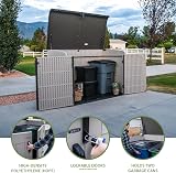 LIFETIME 60170 6 x 3.5 ft Heavy Duty Low Plastic Shed Desert Sand White view 4
