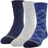 GOLDTOE boys Dress Crew Socks, 3 Pairs