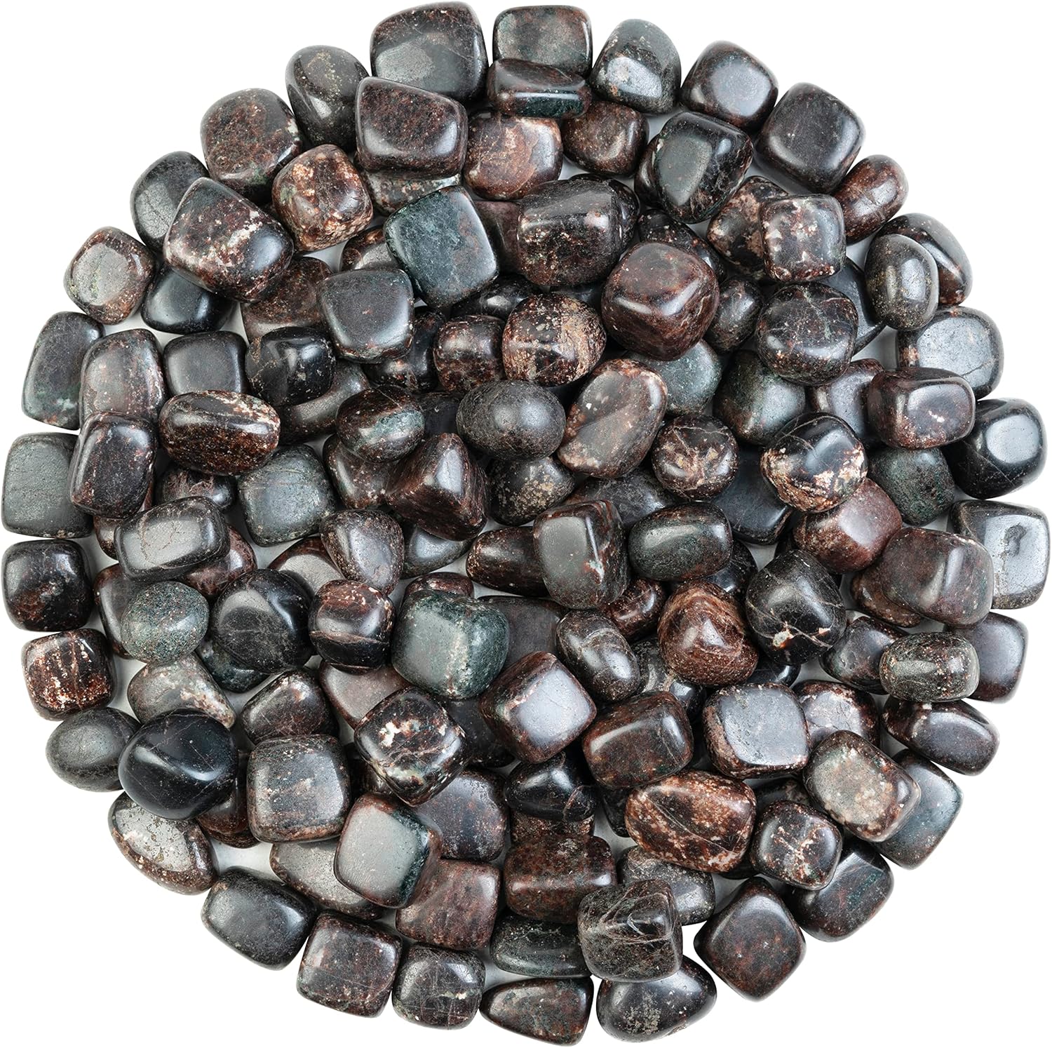 Indoor Fountains & Accessories - Crocon 1LB Garnet Tumbled Stones and Crystals Bulk 2000+ Carats, Polished Stones - Rock Collection - vase Filler tumbles Crystals Healing Reiki - Gemstone Gifts, Fountain tumbles Size 20 mm