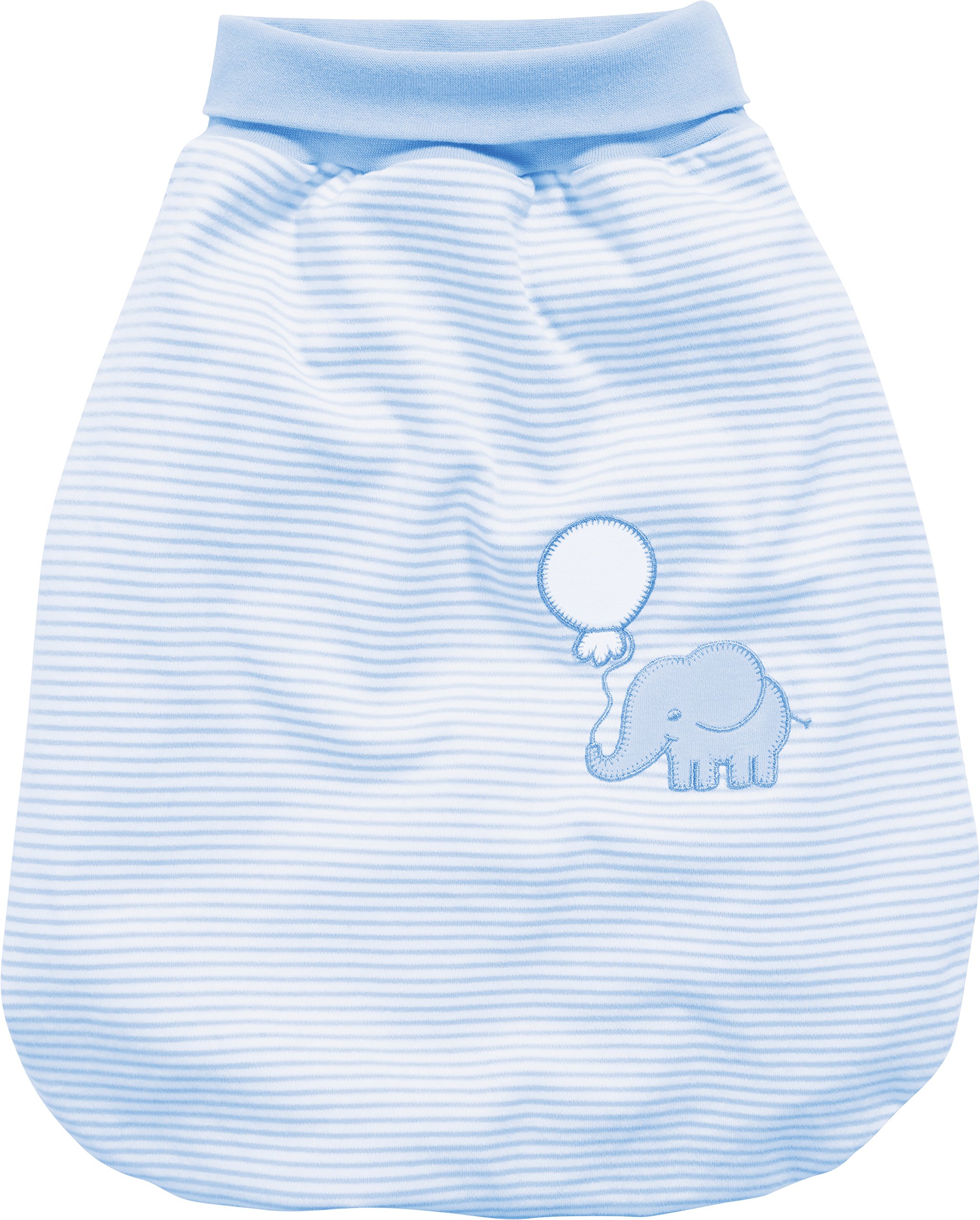 Schnizler Unisex Baby Strampelsack Elefant Mit Elastischem Umschlagbund, Oeko Tex Standard 101 Sleeping Bag Not Applicable, Blue (Bleu 17), One Size