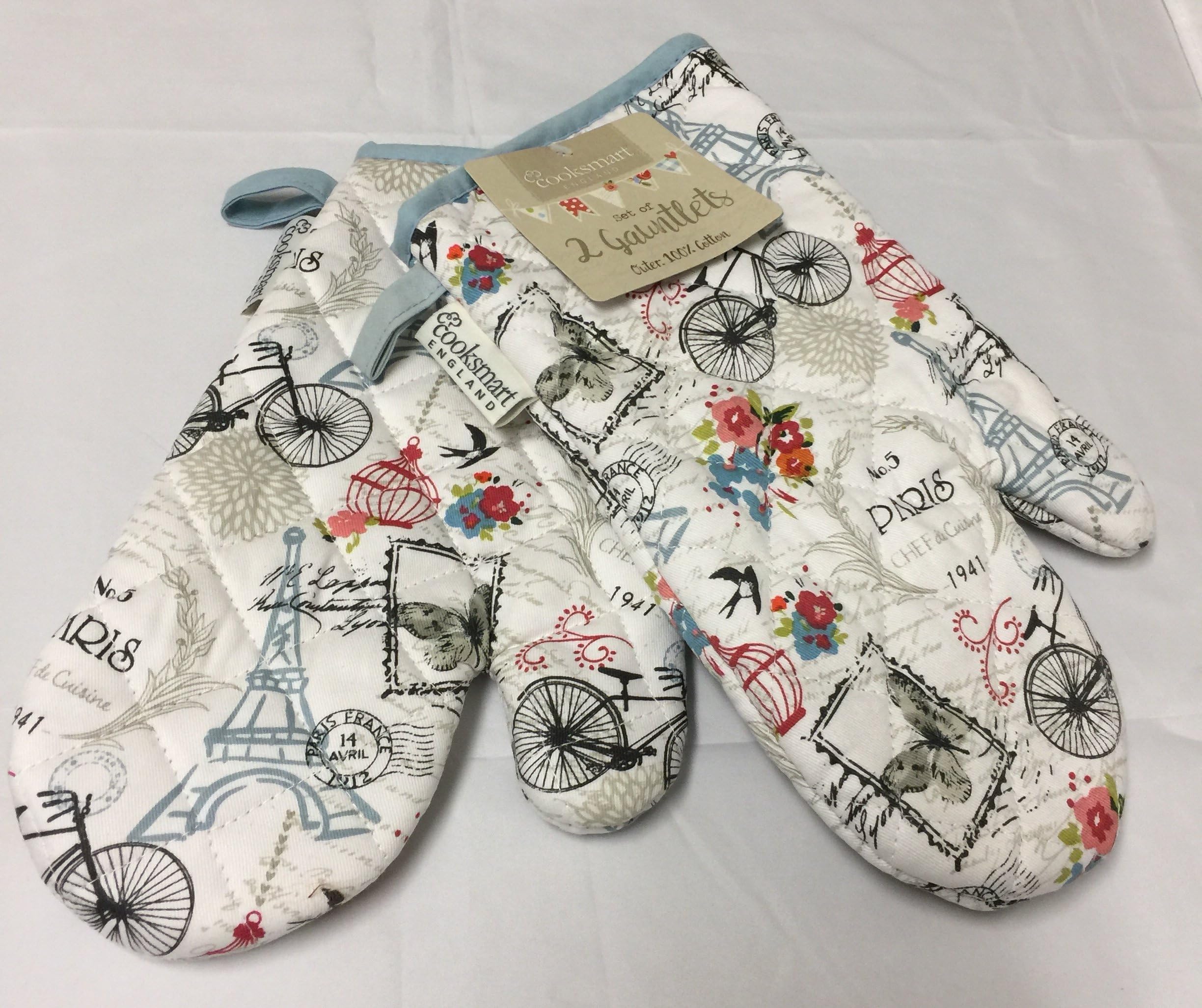 Smart Cook Cooksmart Paris Theme Oven Mitt Set of 2 Mitts