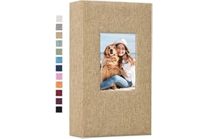 Vienrose Linen Photo Album 300 Pockets for 4x6 Photos Fabric Cover Photo Books Slip-in Picture Albums Wedding Family Valentin