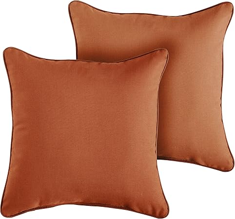 Amazon Com 1101design Sunbrella Rust Orange Corded Decorative