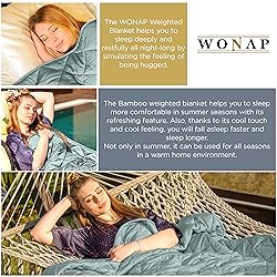 WONAP Weighted Blanket King Size - 100% Bamboo