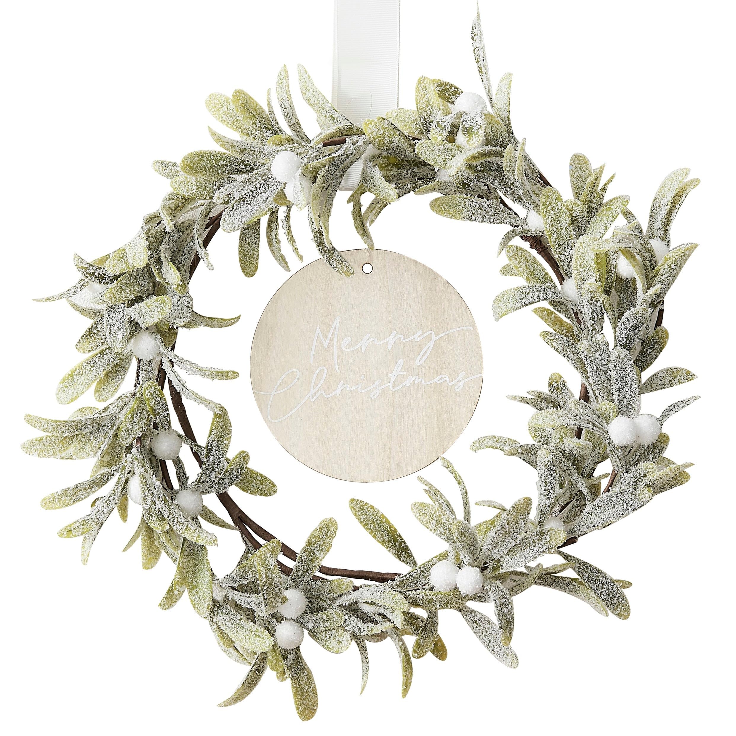 Ginger Ray Christmas Wreath Mistletoe Reusable Decoration