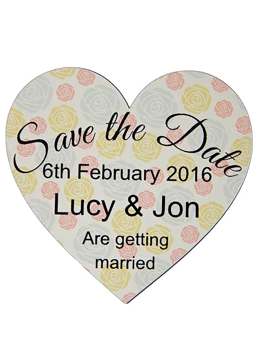 10 timbres personaliseitonline imán con forma de corazón tarjetas ...