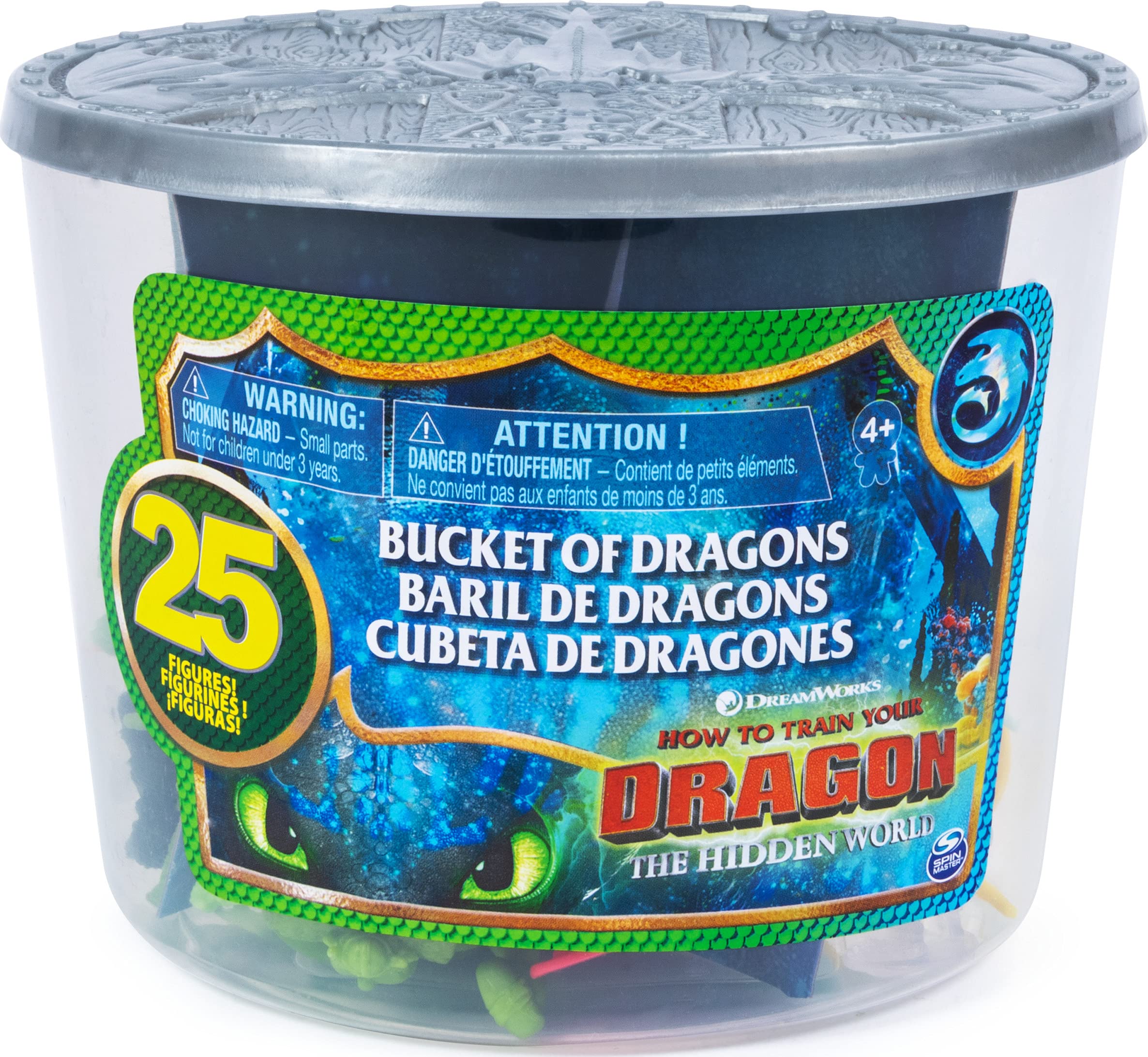Dragons, The Hidden World, Vikings Bucket - 25 Characters to Collect, 4cm High, Ages 4 and Up