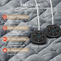 Bedsure Electric Blanket Queen Size - Dual Control