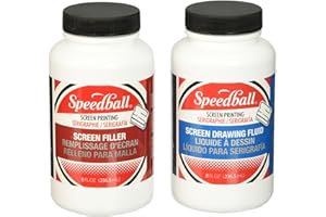Speedball Screen Drawing Fluid and Screen Filler Set, 8 fl oz Each for Mesh Printmaking Frames