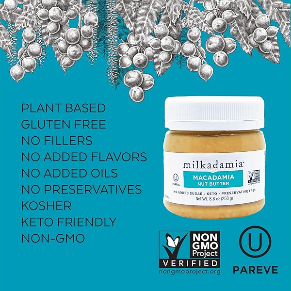 MILKADAMIA MACADAMIA NUT BUTTER, 250 GRAMS