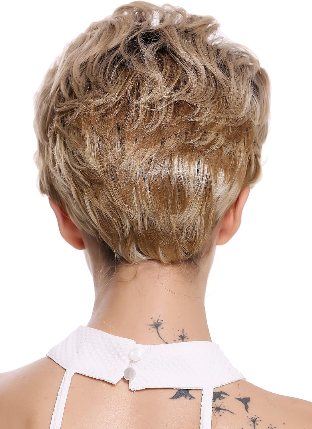WIG ME UP, DW-2700 Lady Quality Wig Short Voluminous teased wavy black roots with blond mix - Image 5