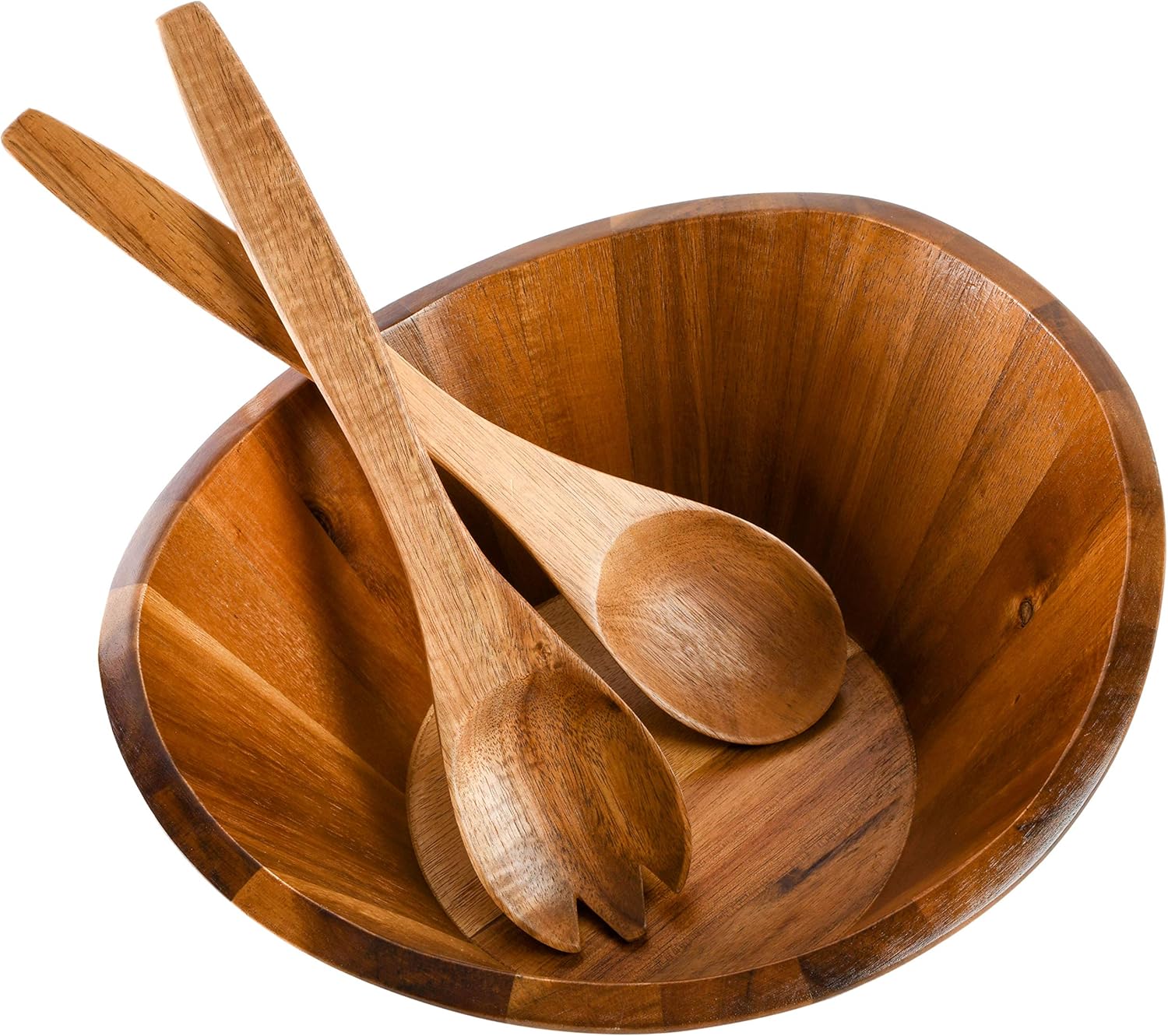 Gibson Home Sherwood 3-Piece Acacia Wood Salad Bowl Set: Kitchen & Dining