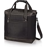 PICNIC TIME Montero Tote Cooler Bag, Versatile Insulated Cooler Bag with 20-Can Capacity, Soft Insulated Tote with Water-Resistant Interior Liner, Zipper Pockets, Converts to Backpack Straps, (Black)