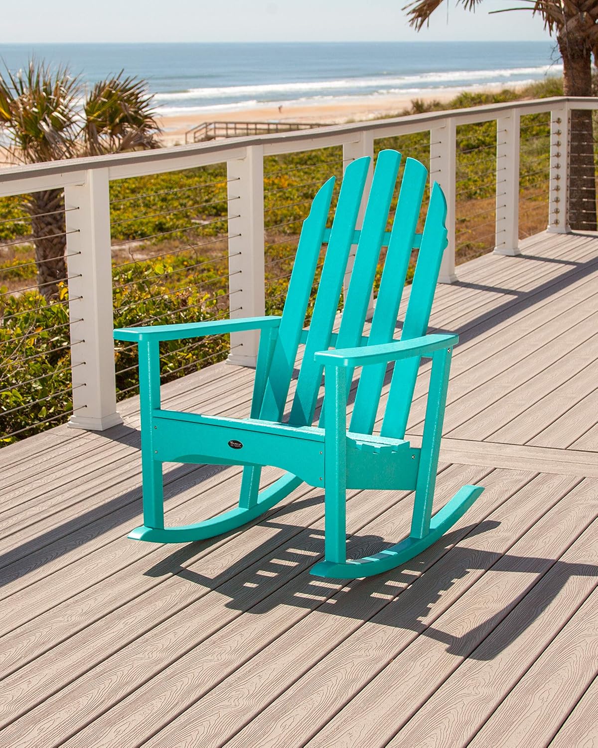 trex adirondack chairs near me on Amazon Com Trex Outdoor Furniture Cape Cod Adirondack Rocking Chair In Vintage Lantern Garden Outdoor