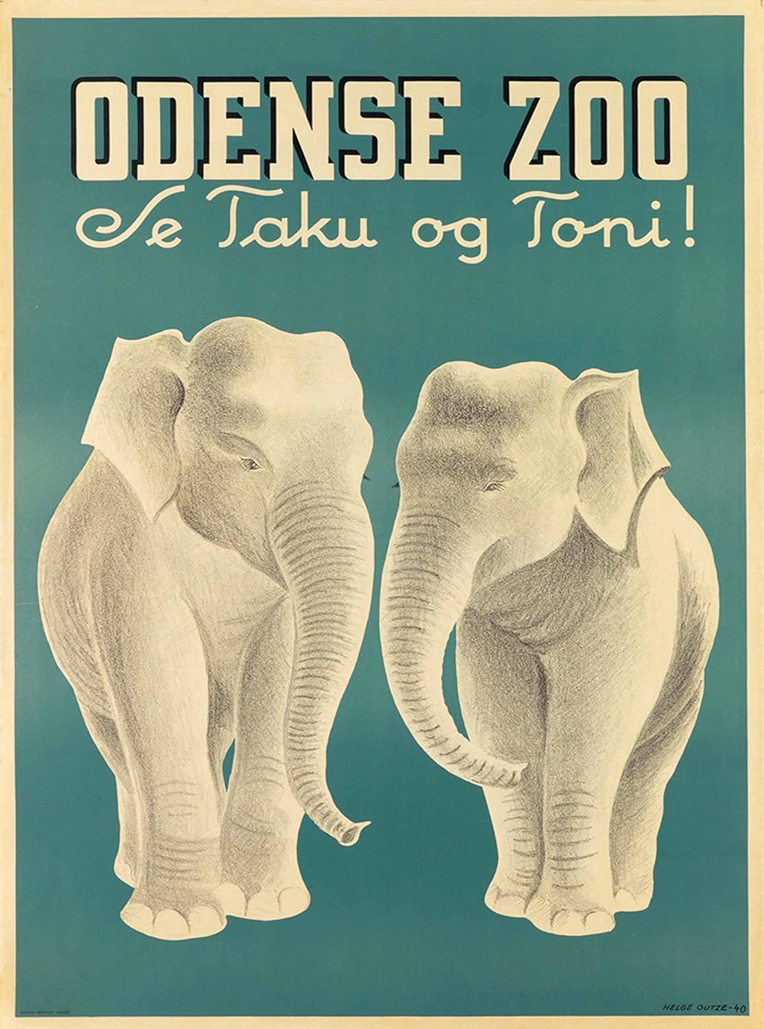 Amazon Com A Slice In Time Odense Zoo Elephant Elephants Danish Denmark Scandinavia Vintage Travel Advertisement Art Poster Print Measures 10 X 13 5 Inches Posters Prints