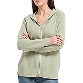 Tronjori Womens Zip up Hooded Cardigan Knitted Hoodies Raglan Sleeve Sweaters Jacket Outerwear Fall Winter