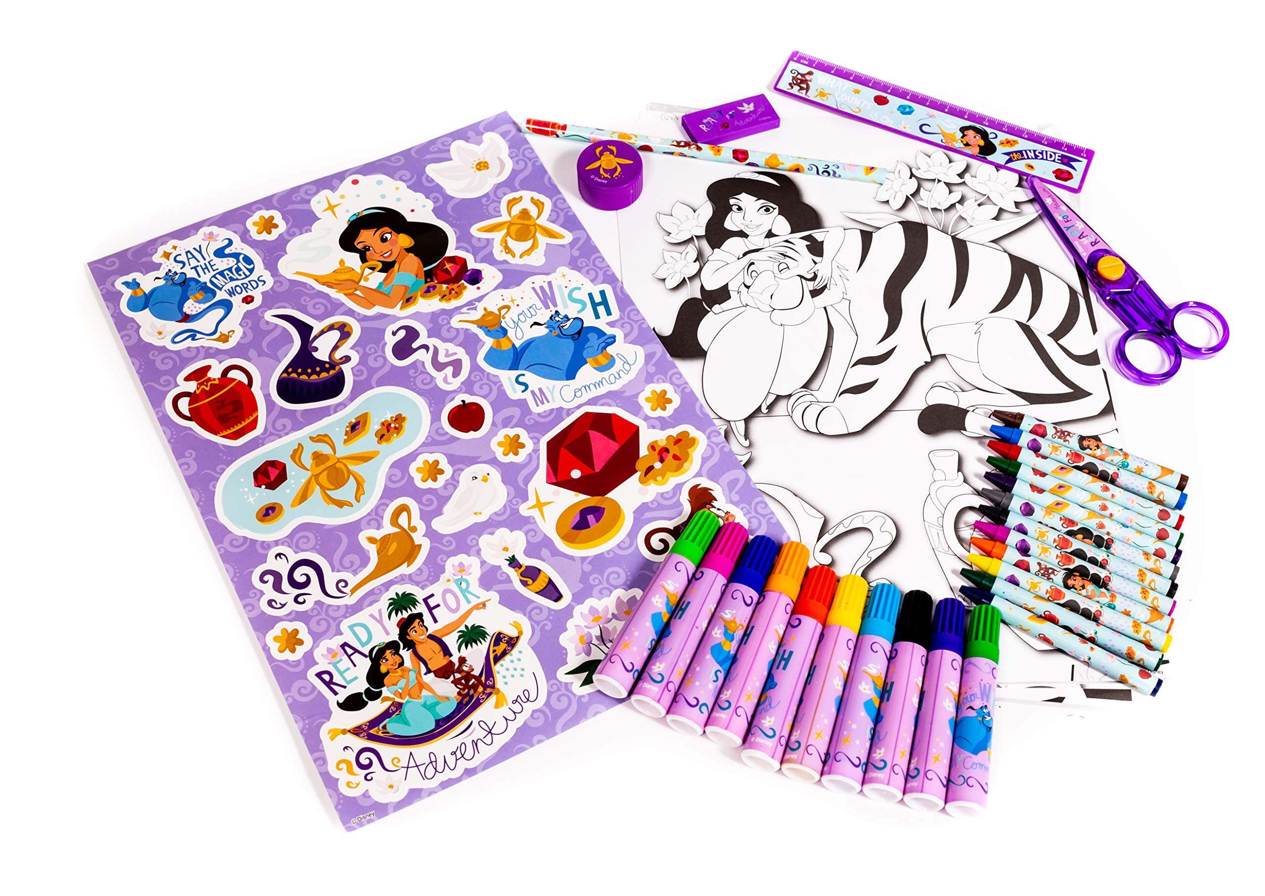 Disney Princess - Princess Toys - Crafts for Kids - Disney Gifts for Girls - Stocking Fillers - Disney Merchandise - Princess Jasmine - Disney Princess Creativity Tower