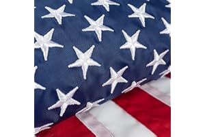 HOOSUN 4th Of July Decorations Outdoor,Small American Flag 12.5 x 18 Inch Heavy Duty Nylon With 2 Brass Grommets Embroidered Stars,Fourth of July Decorations,USA Boat Flags for Patriotic,Bike,Car,Boat