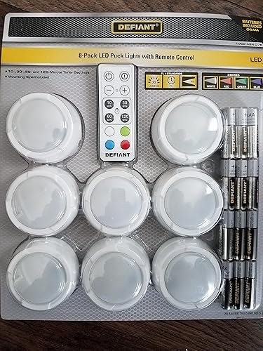 8 Led Puck Lichter 30 Lumen Mit Fernbedienung Rgb Mehrfarbig Oder Weisses Licht Fernbedienung Tragbar Dimmbar Amazon De Beleuchtung