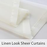 Bonzer Sheer Outdoor Curtains 2 Panels Grommet Waterproof Beige 54x84 view 5
