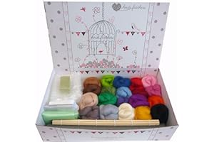 heidifeathers Premium Boxed Wet Felting Kit - 20 Merino Colours
