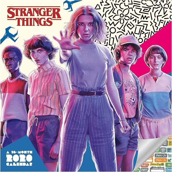 stranger things calendar 2021 Amazon Com Stranger Things Calendar 2020 Set Deluxe 2020 Stranger Things Wall Calendar With Over 100 Calendar Stickers Stranger Things Gifts Office Supplies Office Products stranger things calendar 2021