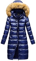 CREATMO US Women's Long Winter Casual Jacket Faux