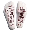 Luxury Combed Cotton Bring Me Some Wine Novelty Socks - Perfect Mother's Day Gift, Hostess or Housewarming Gift Idea for Women, Cute Present for Wine Lover or Wife - By Haute Soiree