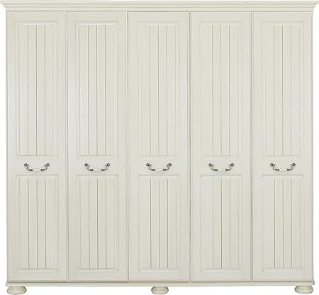 Kingstown Signature Cream Tall 5 Door Wardrobe Amazon Co Uk