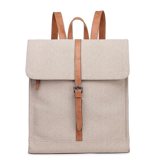 seOSTO Rucksack Leder Damen Daypack veganem Kunstleder - Hochwertiger Damenrucksack Tagesrucksack Klein - Moderne Tasche mit 