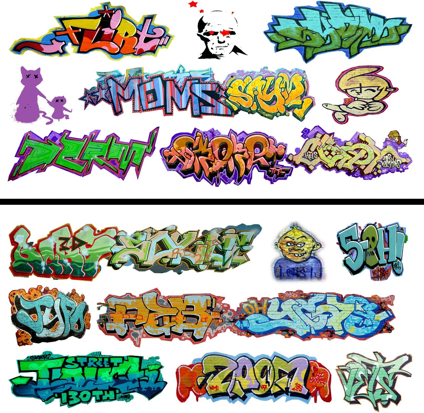 HO Scale Graffiti Waterslide Decals 2-Pack #10 - Weather Your Box Cars, Hoppers, & Gondolas!