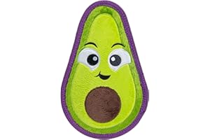 Outward Hound Tough Skinz Durable Squeaky Dog Toy with Two Tough Layers, Avocado, Green, Medium