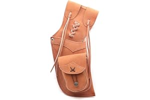 ONLYHANDMADE Traditional Archery Suede Leather Side/Hip Arrow Quiver Brown