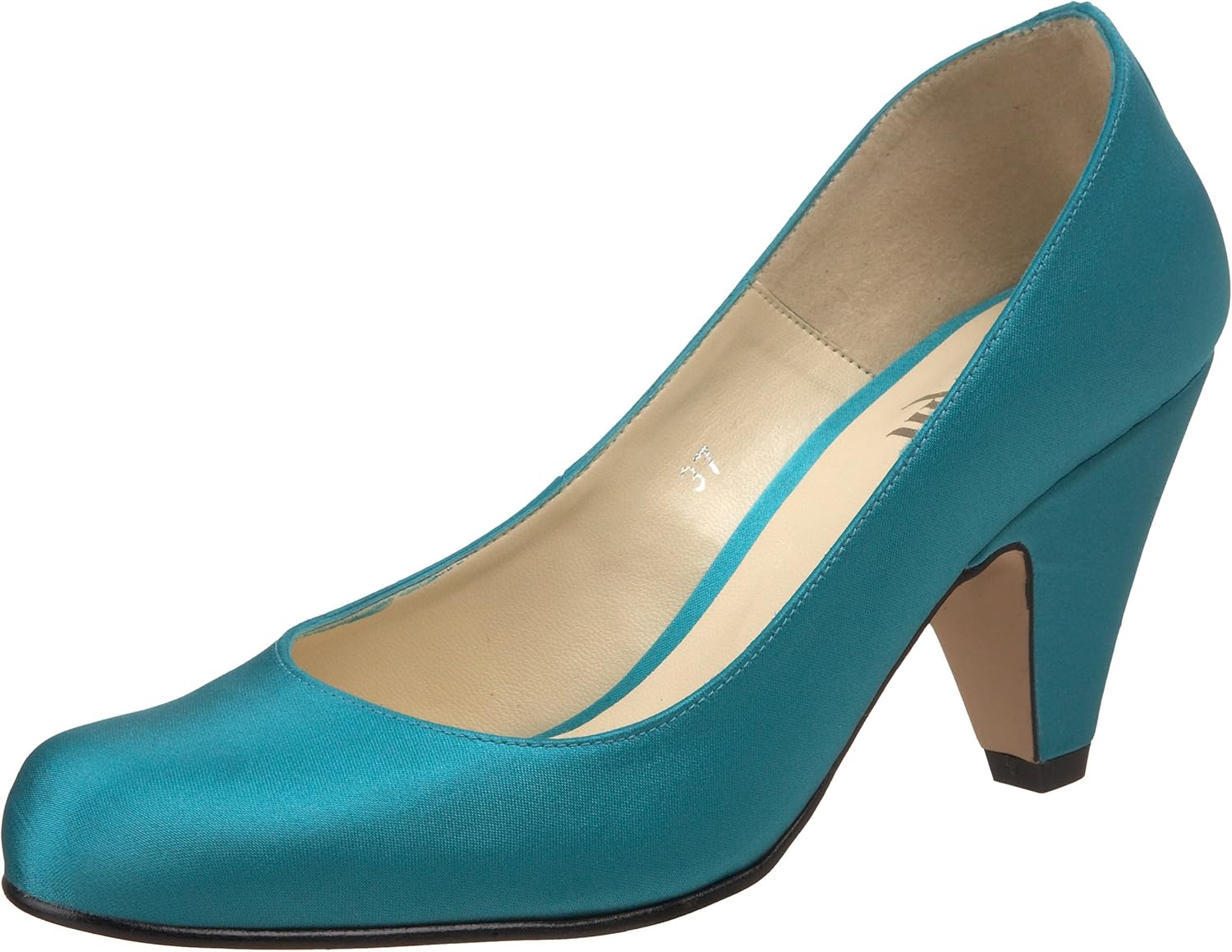 Beyond Skin Women's Marshall Pump, Turquoise Satin, 6 M US