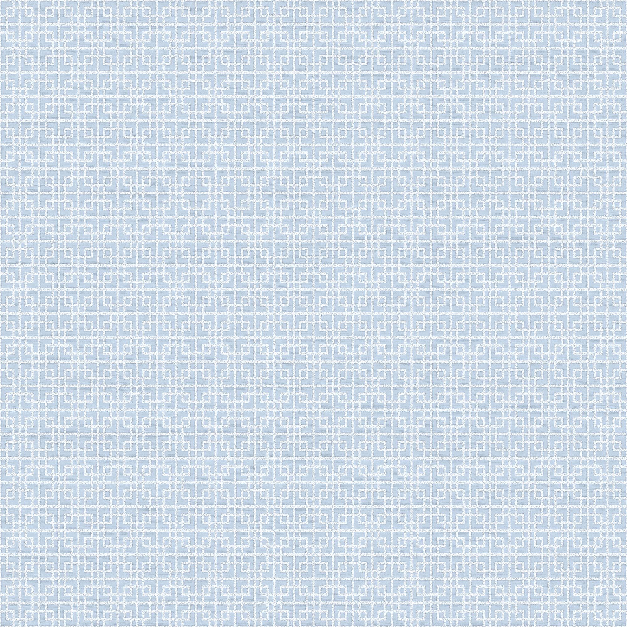 Galerie G56595 TexStyle Collection, Greek Key Design Wallpaper, Blue, 10m x 53cm