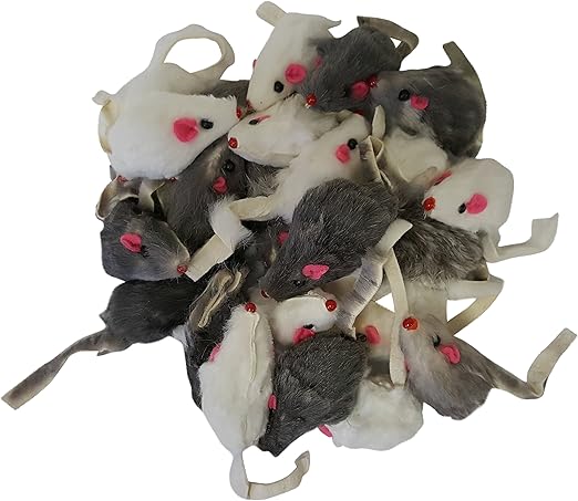 real fur mice cat toys