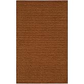 Oriental Weavers Aniston II Hand-Made Wool Area Rug - 27118-6' x 9' - in Solid Rust - Classic Casual Style, Hand-Made Wool Ru
