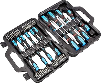 Set di cacciaviti di precisione, a taglio, a croce, Torx, confezione da 58 pezzi, Nero