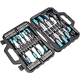 Amazon Basics 58-Piece Screwdriver Set - Precision Slotted, Phillips, Torx