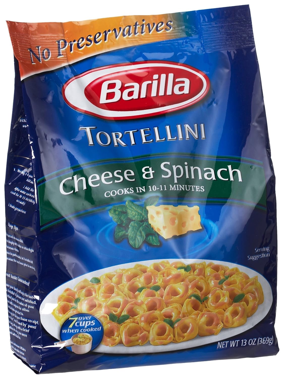 Barilla Tortellini Filled with Cheese & Spinach, 13Ounce Bags (Pack of 8