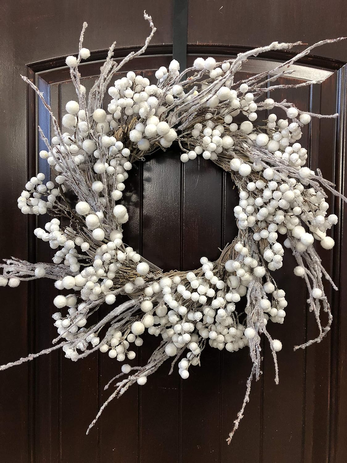 Amazon.com: Winter and Christmas Front Door Wreath with White Berries