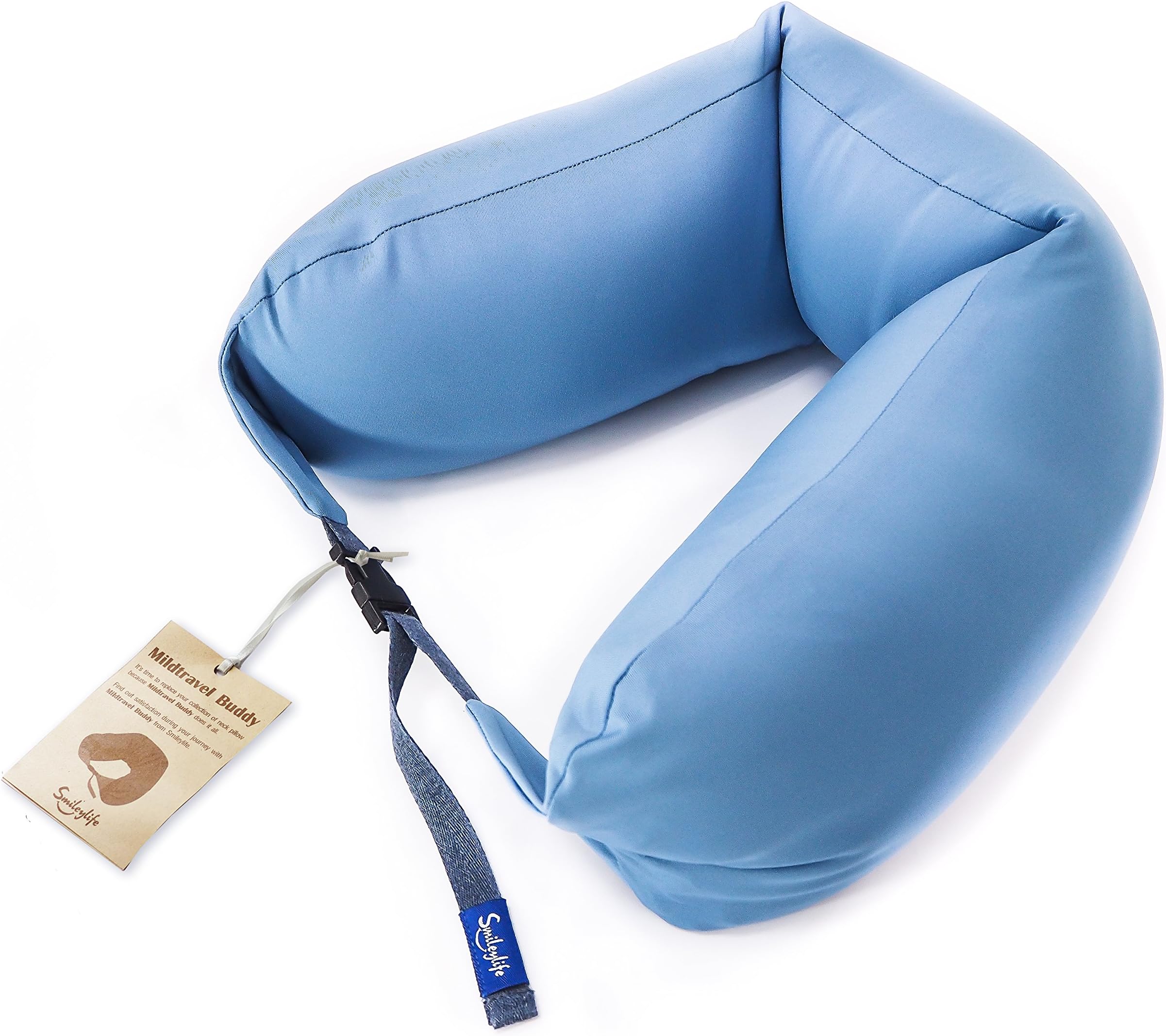 Neck Pillow For Sleeping Super Soft With Neck Support And Microbeads By Smileylife. Cozy, Easy To Carry, Hypoallergenic & Washable Cover. Find Out Your Best Buddy Now By Purchasing This Travel Pillow.