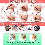 Stylo 3 x Pencil Grips for Kids Left/Right Handed Multi-Color Pack view 6