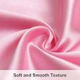 NTBAY Silk Satin Pillowcases 2 Pack 50x90 cm Pink Envelope Closure view 2