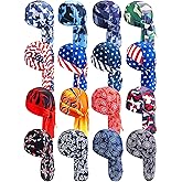 JaGely 16 Pieces Doo Rags Skull Caps for Men, Sweat Wicking Do Rags Cooling Pirate Helmet Liner Cycling Bandana for Men Women Multicolor